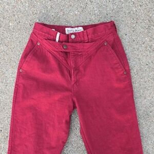 Vintage Red High Waisted Rise 100% Cotton Denūm Jeans